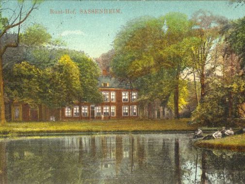 Prentenkaard park Rusthoff ca. 1912 (afbeelding: Stichting Oud Sassenheim, collectie gemeentearchief)