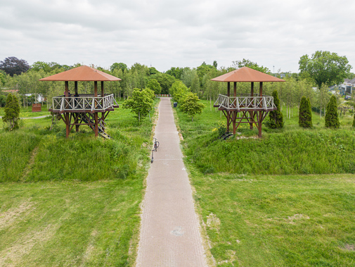 Wachttorens bij limeslocatie Park Matilo in Leiden (Foto: Floris Scheplitz / Erfgoedhuis Zuid-Holland)