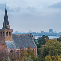 Kerk tussen groen in Schipluiden (Foto: Floris Scheplitz / Erfgoedhuis Zuid-Holland)