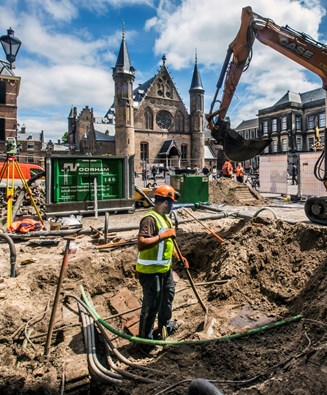 Archeologische Kroniek 2021 - graven onder de grond van het Binnenhof (Foto: Frank Jansen)