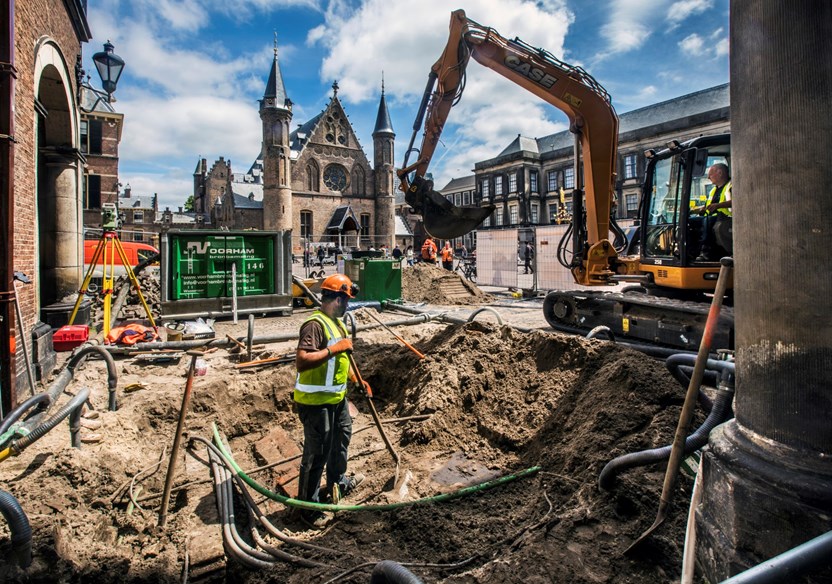 Archeologische Kroniek 2021 - graven onder de grond van het Binnenhof (Foto: Frank Jansen)