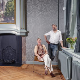 Marielle Hendriks en Herbert-Jan Hiep (Foto: Guido Benschop / Erfgoedhuis Zuid-Holland)