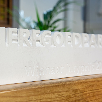 Betonnen prijs voor de Erfgoedparel 2022
