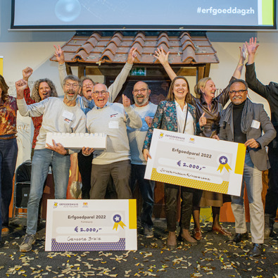 De twee winnaars van de Erfgoedparel 2022