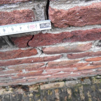 Foto van een scheur