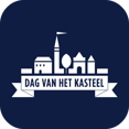 Logo Dag Van Het Kasteel In Donker Blauw
