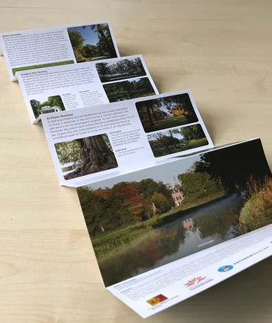 Folder over de Zocherparken in Zuid-Holland