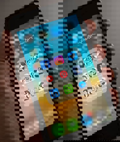 Sociale media op telefoon