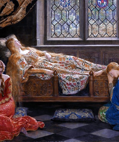 Schilderij The sleeping beauty door John Maler Collier (bron: Wikipedia)