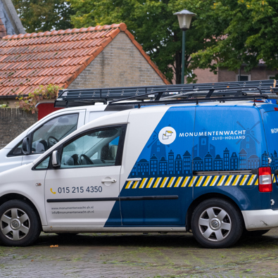 Bus van Monumentenwacht Zuid-Holland